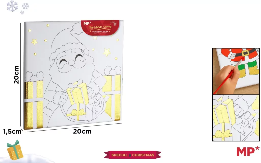 Płótno do malowania złocone - prezenty 20x20cm - tantis.pl