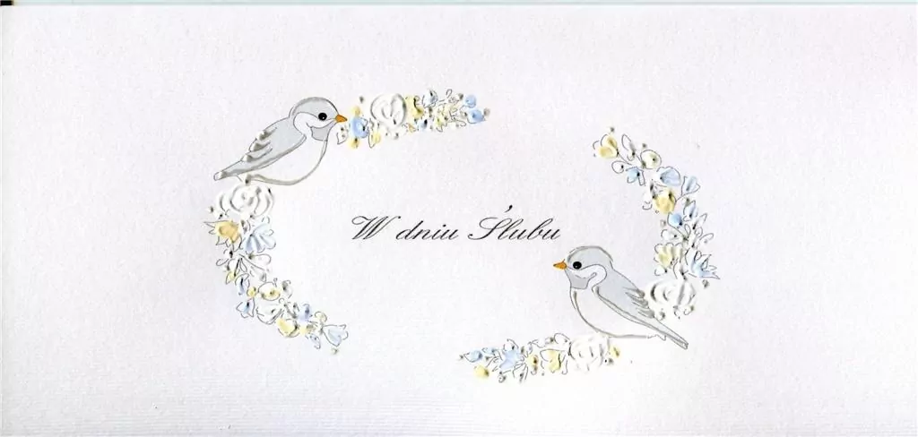 Karnet Ślub DL S32 - Ptaki - tantis.pl