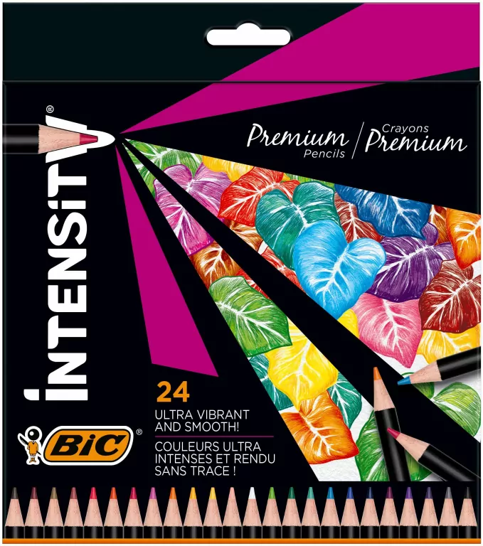 BIC. Kredki ołówkowe Intensity Premium, 24 kolory - tantis.pl