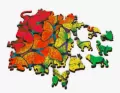 Puzzle drewniane 500+1. Tęczowe motyle - tantis.pl