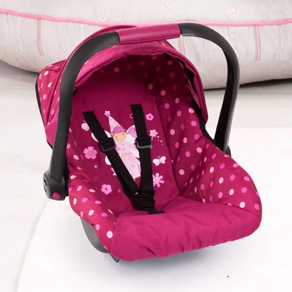 Fotelik samochodowy dla lalek z baldachimem. Deluxe - tantis.pl