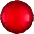 Balon foliowy metalik czerwony okrągły luzem 43cm - tantis.pl