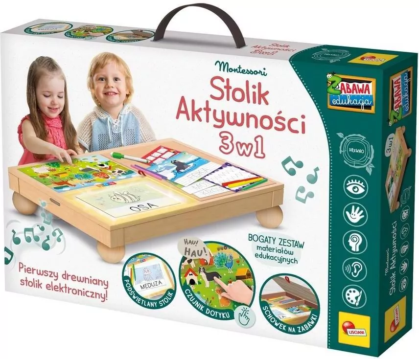 Montessori. Biurko aktywności 3w1 - tantis.pl