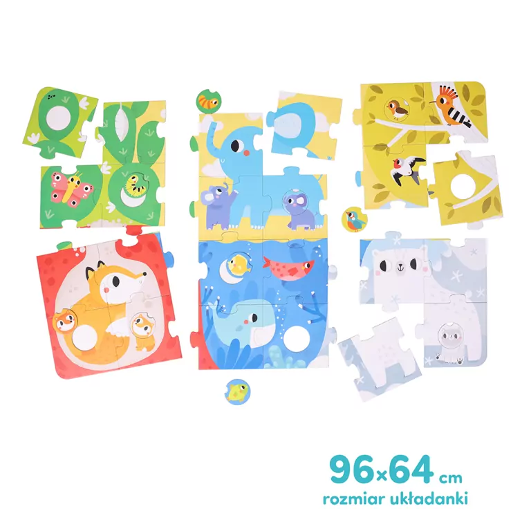 CzuCzu. Duuuże puzzle z dziurką. Zwierzęta - tantis.pl