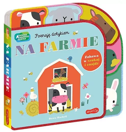 Na farmie. Akademia Mądrego Dziecka. Poznaję dotykiem. Zabawa w szukaj i znajdź - tantis.pl