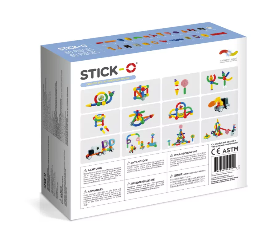 STICK-O. Zestaw konstrukcyjny. 60 elementów - tantis.pl