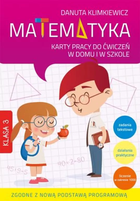 Matematyka kl.3 Karty Pracy do ćw. w domu i w szkole - tantis.pl