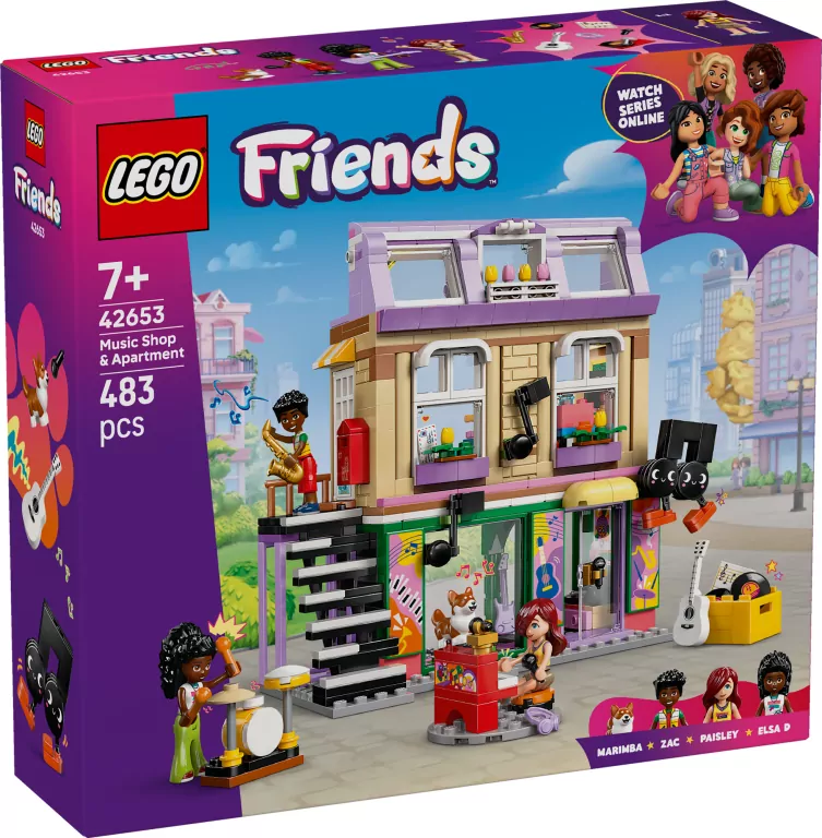 LEGO® Friends. Sklep muzyczny i mieszkanie 42653 - tantis.pl