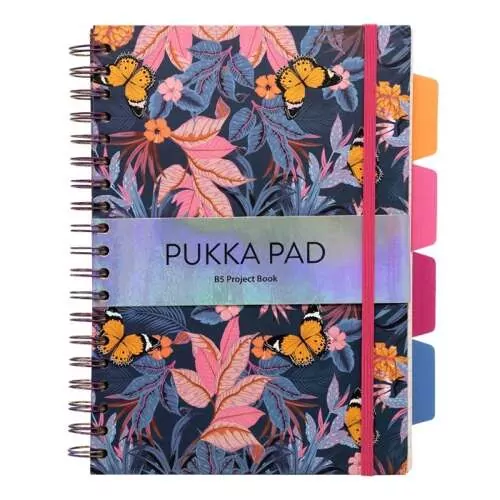 Kołobrulion Book Bloom. Motyle. Pukka Project. B5 linia. 100 kartek - tantis.pl