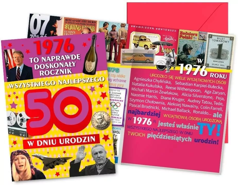 Karnet Urodziny 50 - tantis.pl