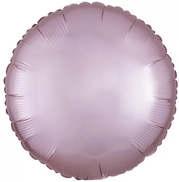Balon foliowy Lustre Pastel różowy okrągły 43cm - tantis.pl