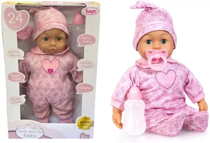 Bobas pierwsze słowa różowy 38cm - tantis.pl