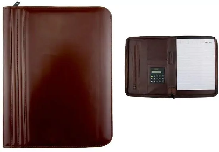 Organizer z kalkulatorem 250x310mm brązowy - tantis.pl