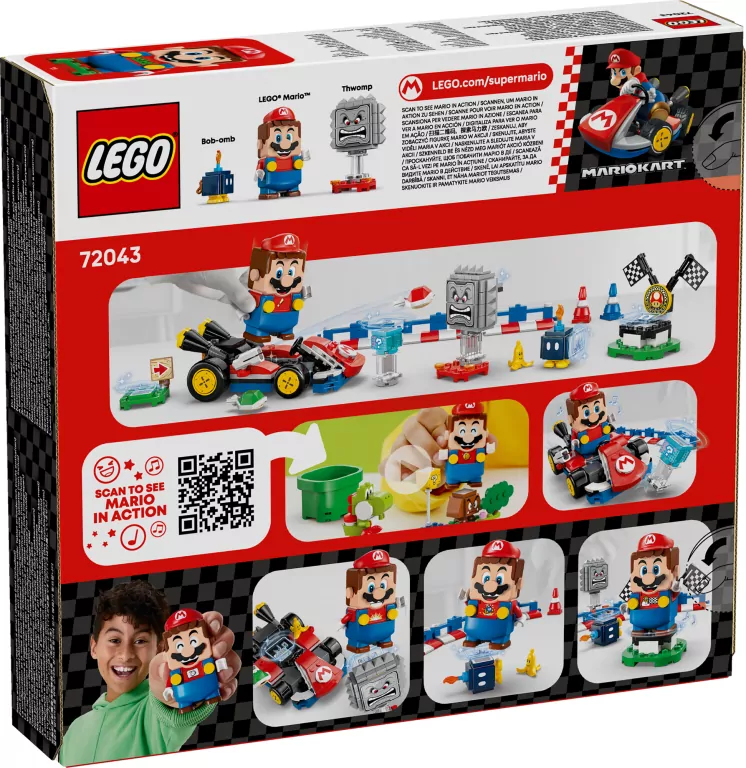 LEGO® Super Mario.  Mario Kart™ — Interaktywna figurka LEGO® Mario™ i Standard Kart 72043 - tantis.pl