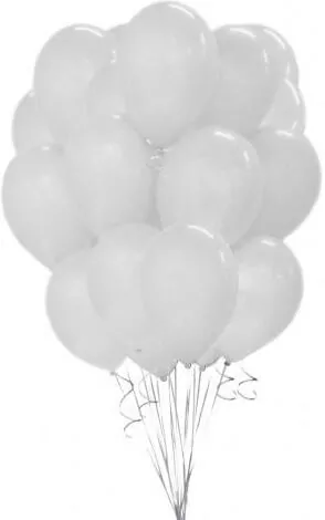 Balony Beauty&Charm metaliczne białe 30cm 50szt - tantis.pl