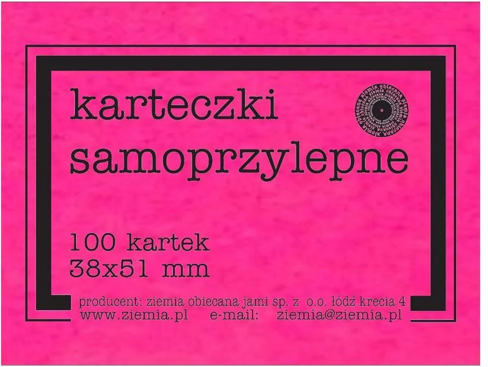 Karteczki samoprzylepne. Fluo róż - tantis.pl