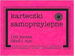 Karteczki samoprzylepne. Fluo róż
