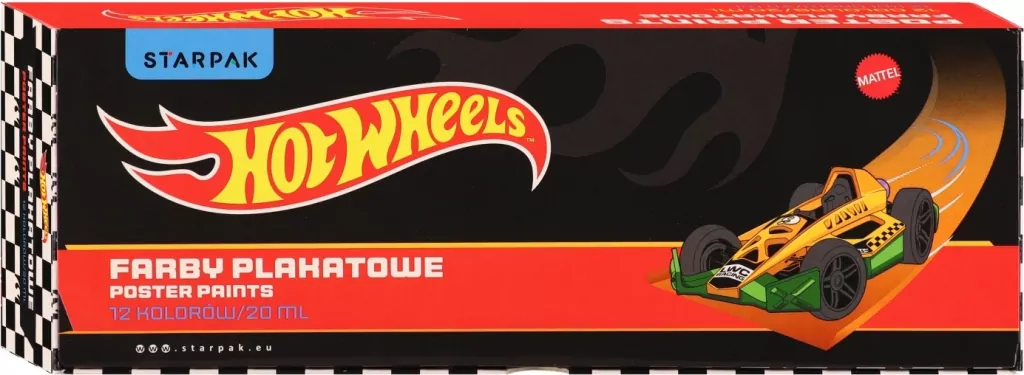 FARBY PLAK 12KOL 20ML HOT WHEELS STK FOL 6/24 - tantis.pl