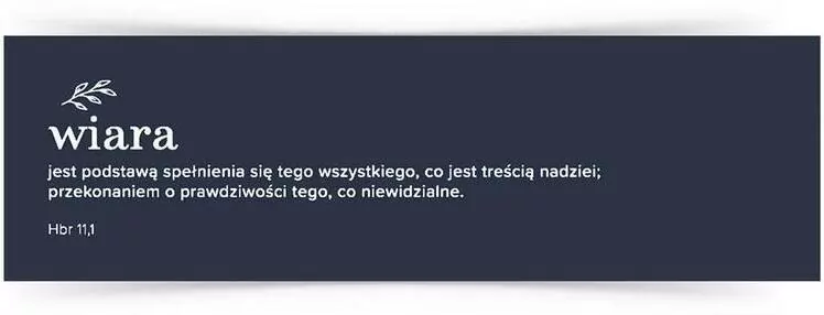 Zakładka duża - Wiara jest - tantis.pl