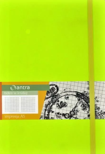 Notes A5 Kratka Impresja Limonka ANTRA - tantis.pl