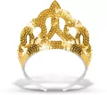 Tiara z cekinami złota - tantis.pl