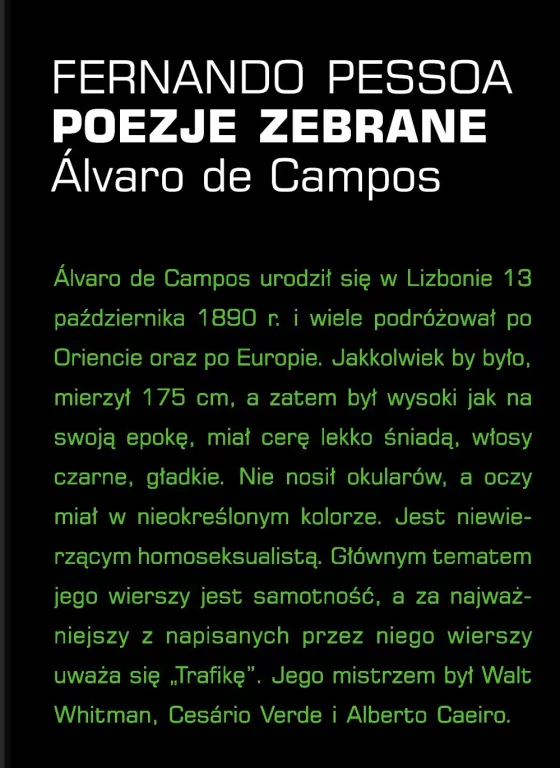 Poezje zebrane. Alvaro de Campos, w.2 - tantis.pl
