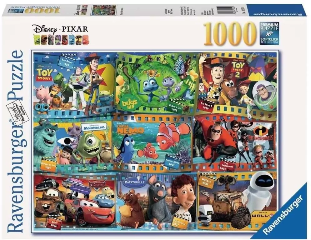Puzzle 1000 Filmy Disney Pixar - tantis.pl