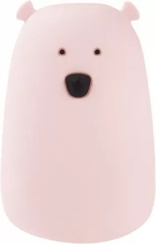 Lampka nocna LED RGB+WW + R/C miś duży różowy - tantis.pl