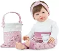 Lalka hiszpańska Sweet Baby Pink z torebką 42cm - tantis.pl
