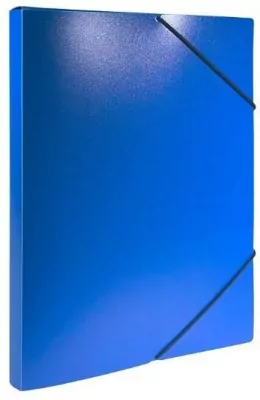 Teczka z gumką A4 PP pudło niebieska 2cm