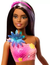 Barbie Syrenka Rozkwitające kwiaty Lalka brunetka - tantis.pl