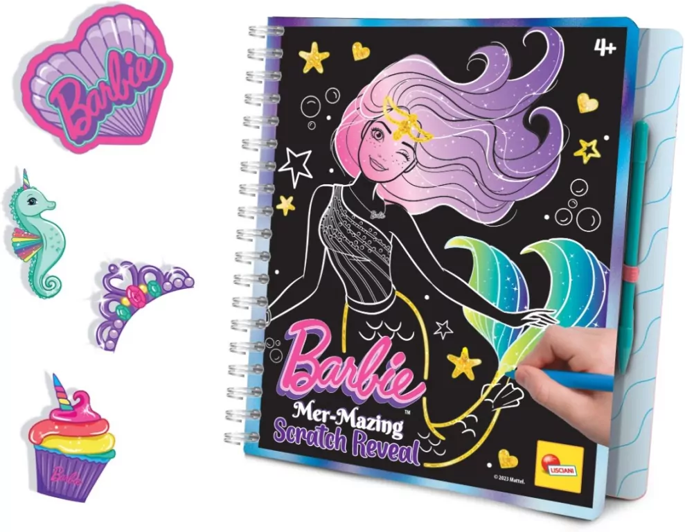 Barbie Sketch Book Mer-mazing Scratch Reveal - tantis.pl