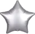 Balon foliowy Lustre srebrny gwiazda luzem 48cm - tantis.pl