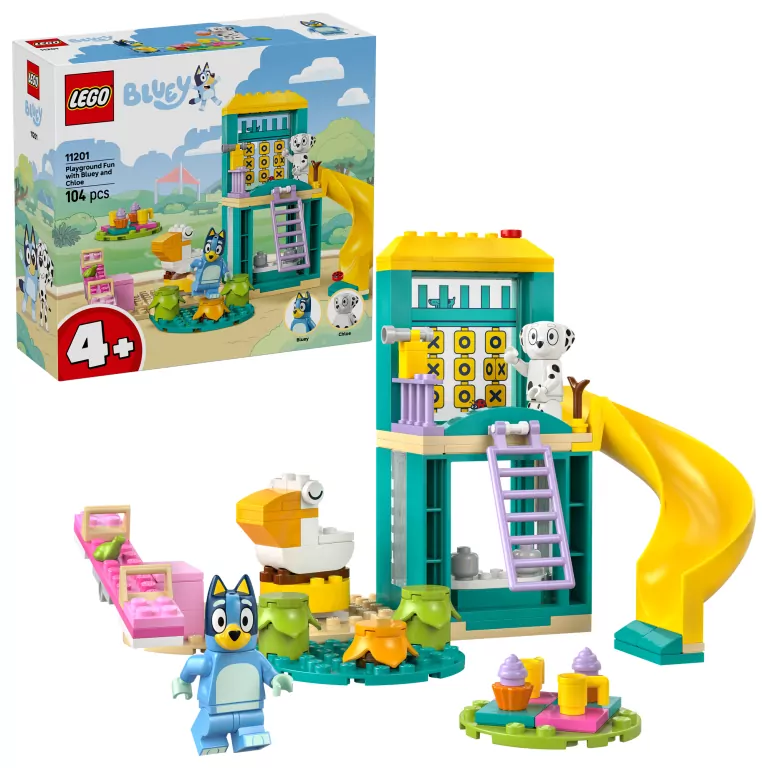 LEGO® Bluey. Blue i Łatka na placu zabaw 11201 - tantis.pl