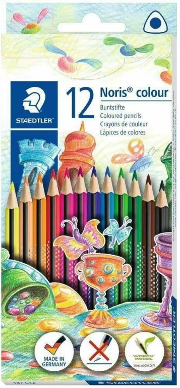 Kredki trójkątne, 12 kolorów. Noris Colour - tantis.pl