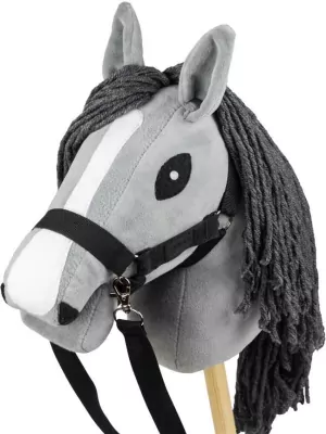 Hobby Horse Skippi. Koń na kiju szary