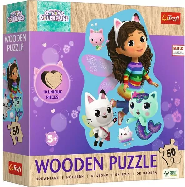 Puzzle 50 konturowe Wesoła Gabby TREFL - tantis.pl
