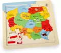 Puzzle Mapa drewniane 25x25cm - tantis.pl
