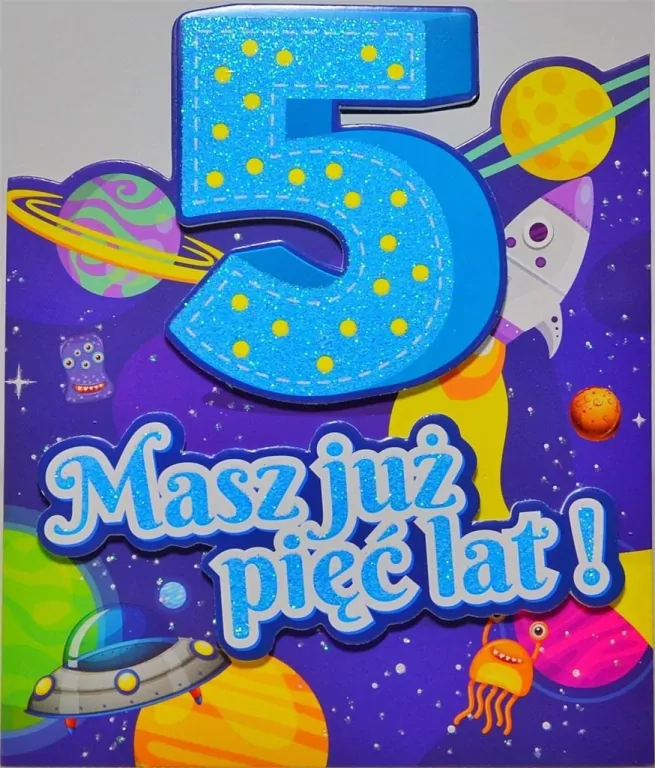 Karnet okolicznościowy. Urodziny 5. YEKU - tantis.pl