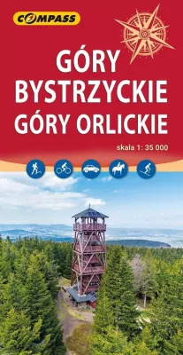 Mapa turystyczna - Góry Bystrzyckie, Góry Orlickie