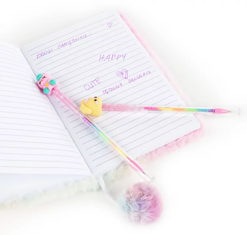 Długopis tęczowy zapach z figurką mix KIDEA - tantis.pl