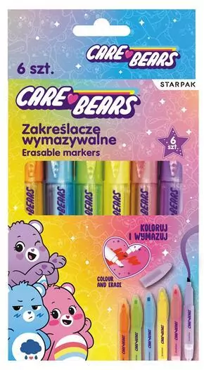 Zakreślacze wymazywalne. Care Bears - tantis.pl