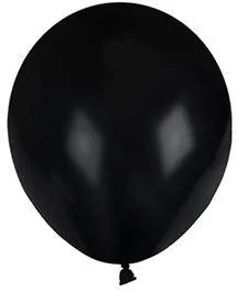 Balony pastelowe jednokolorowe czarne 10szt - tantis.pl