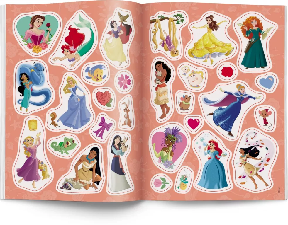 Disney Księżniczka. Kolorowanka z naklejkami - tantis.pl