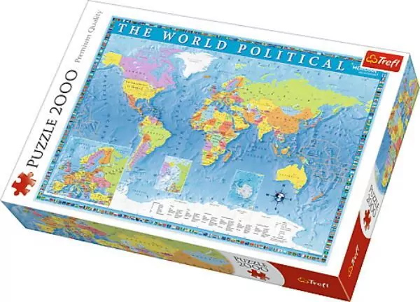 Puzzle 2000. Mapa polityczna świata - tantis.pl