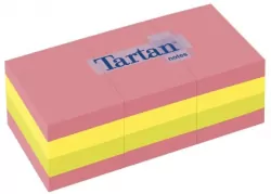 Paczka Karteczki samoprzylepne TARTAN 38x51mm mix kolorów 12 szt.