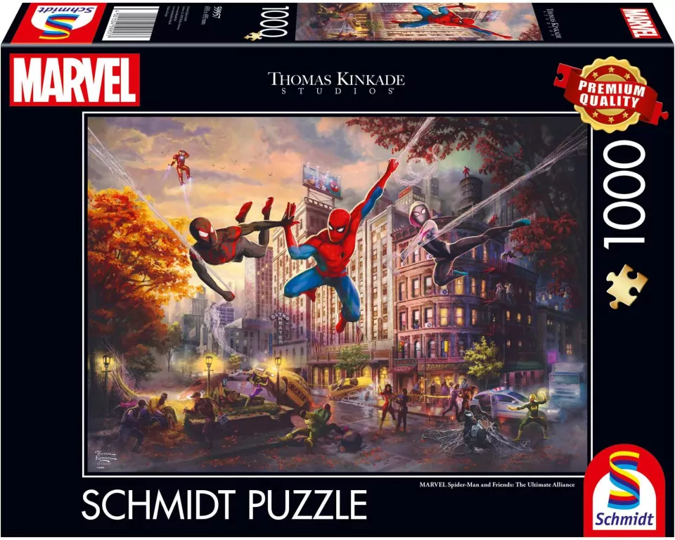 Puzzle PQ 1000. Thomas Kinkade Spider-Man i przyjaciele. 110806 - tantis.pl