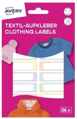 Naklejki na ubrania - 46x13 mm 2 ark/36 naklejek