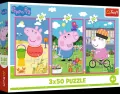 Puzzle 3x50 Siła przyjaźni Peppa Pig TREFL - tantis.pl