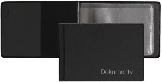 Okładka na dokumenty małe premium czarny - tantis.pl